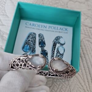 Carolyn Pollack Silver Mother Of Pearl Cuff Bracelet